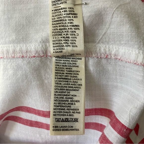 Goodthreads Red & White Striped Button Up Shirt - Picture 6 of 8